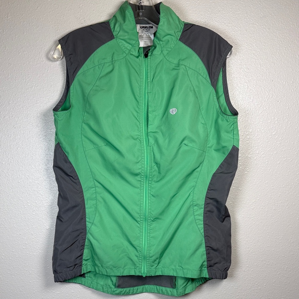 Pearl Izumi Whisper Cycling Vest Women L Zip Up Mesh Back Wind Water Resistant